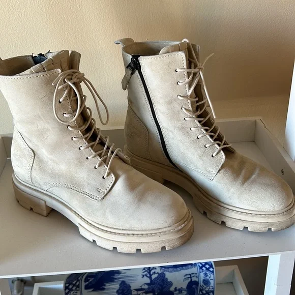 MJUS lace up ankle boots offwhite size 36 - Picture 6 of 13